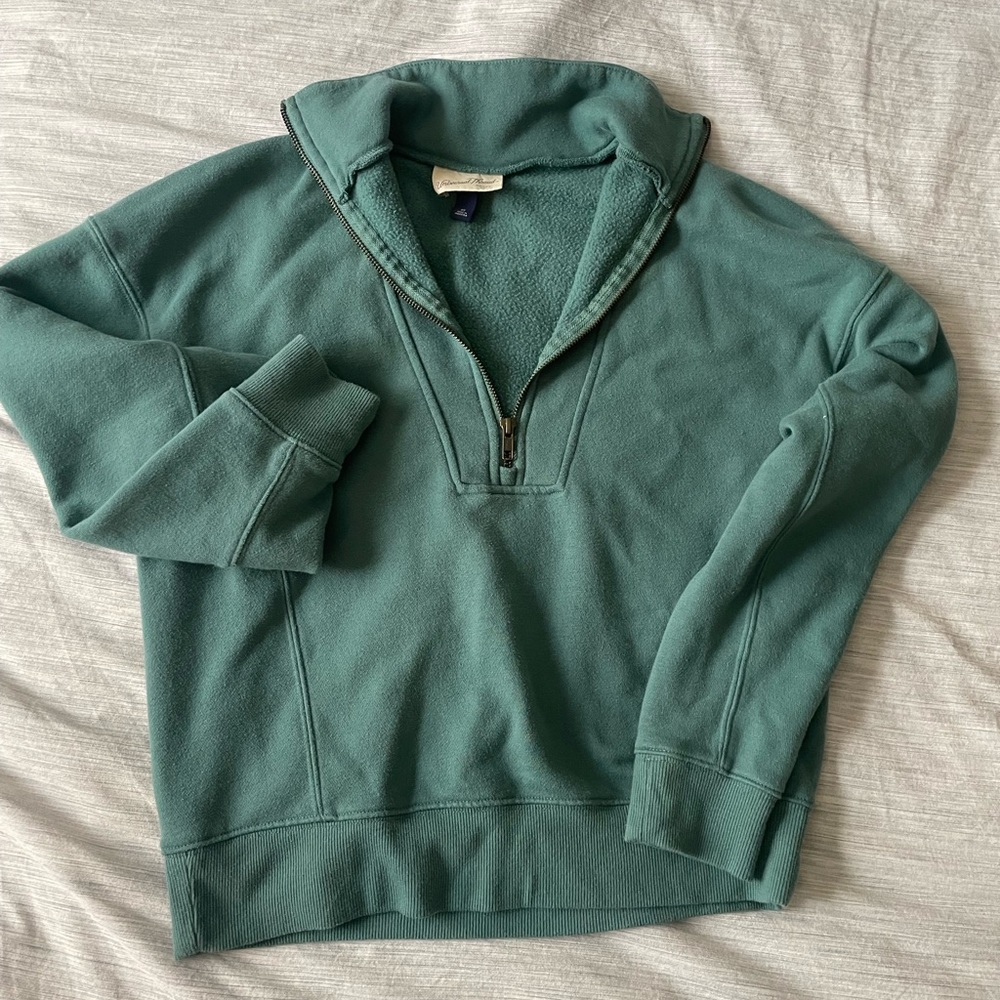 Vintage Style Quarter Zip Sweatshirt